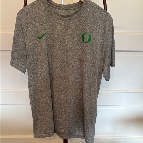 Nike Other - Men’s Nike Grey Heather Short-Sleeve Shirt with Green Logo